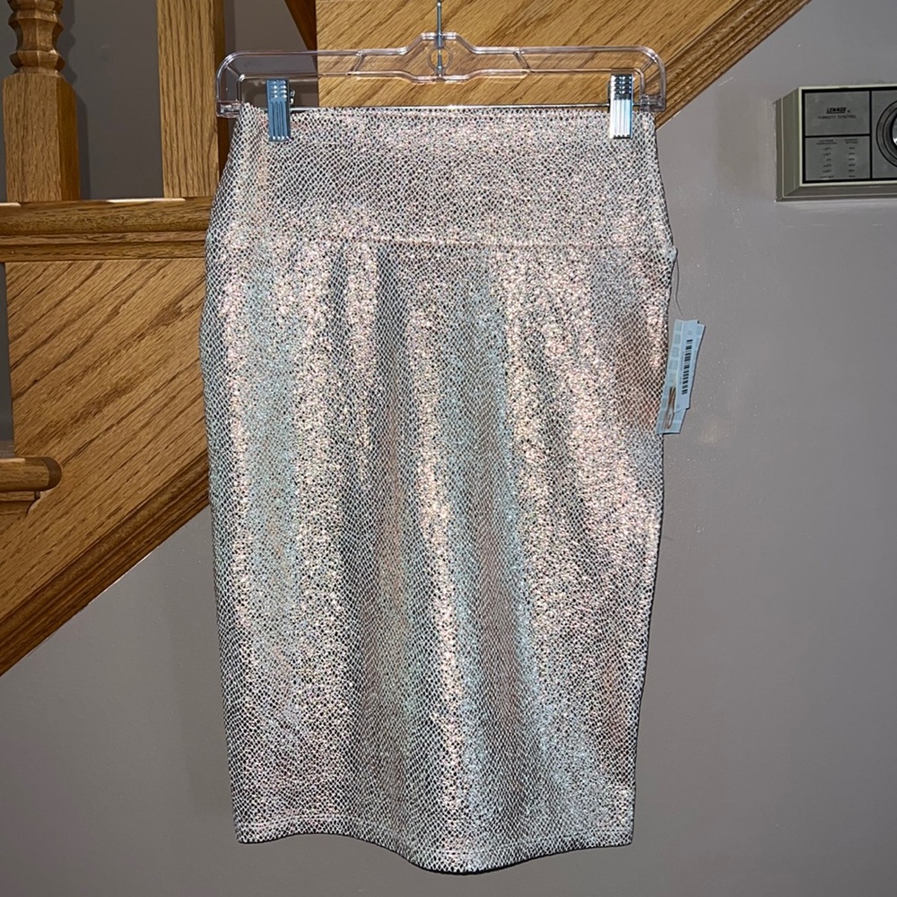 Metallic Rosegold LulaRoe Cassie Skirt xs